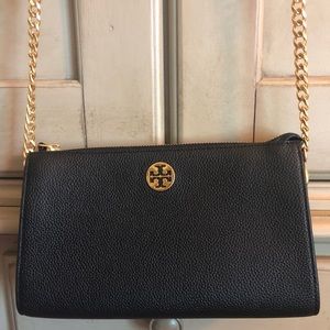 Tory Burch Everly Mini Zip Top Crossbody, Black